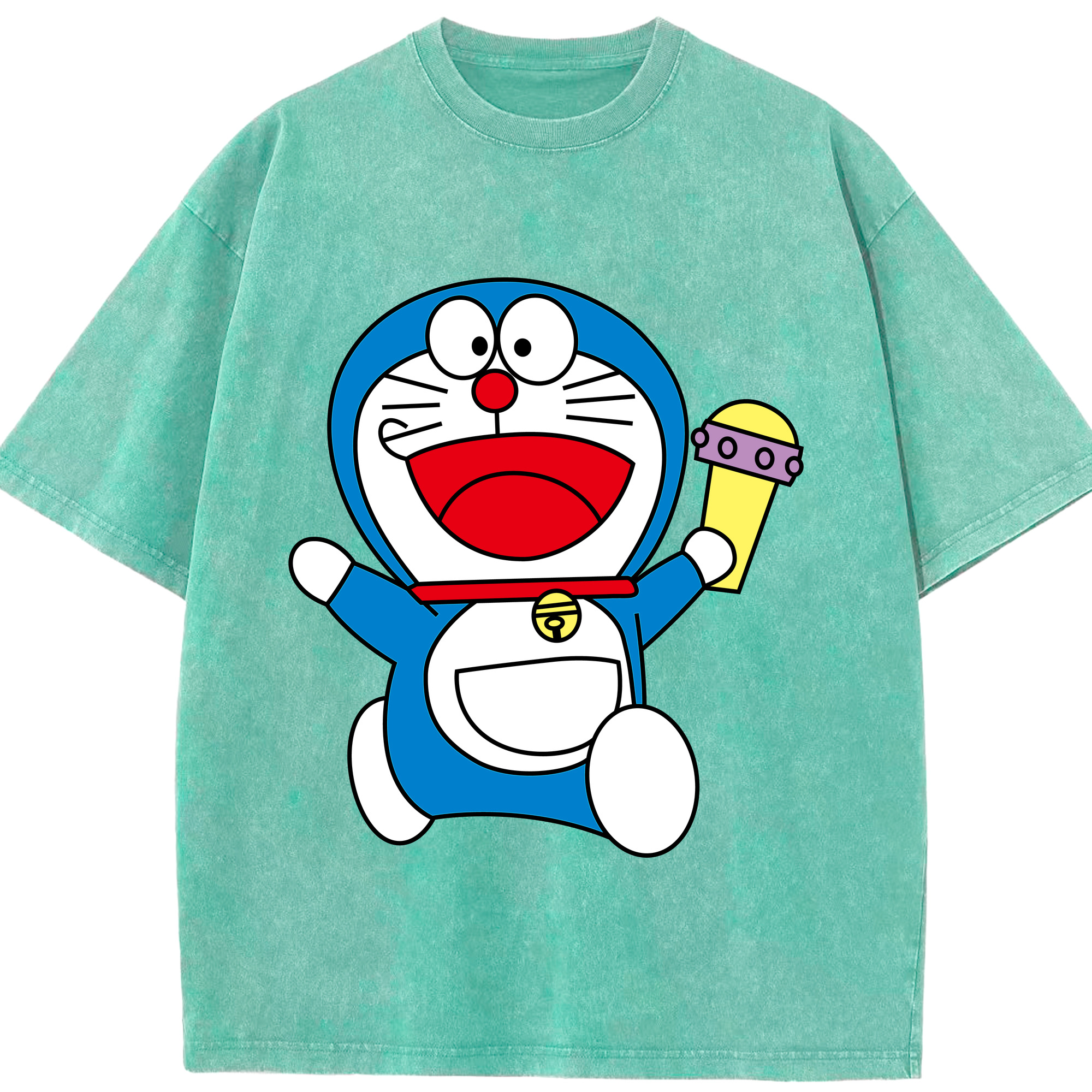 （画像用） ドラえもん Doraemon 綿100% ヴィンテージ風 半袖Tシャツ（フロントプリント）